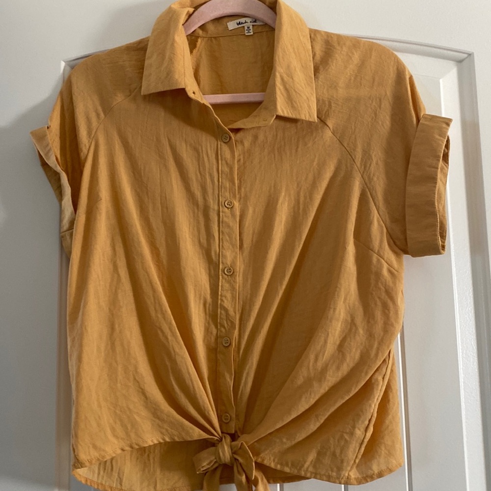 Bleuh ceil tie crop top